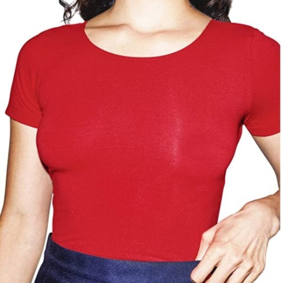NWT Short Sleeve Scoop Neck American Apparel Top - Picture 2 of 7
